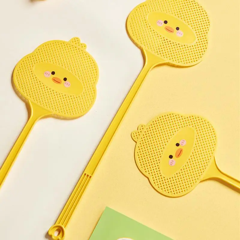 Plastic Fly Swatter Durable Mango Yellow Pest Control Bat Flying Insect Bat Pendable 49.515cm Swatter Long Handle Flyswatter fly swatter