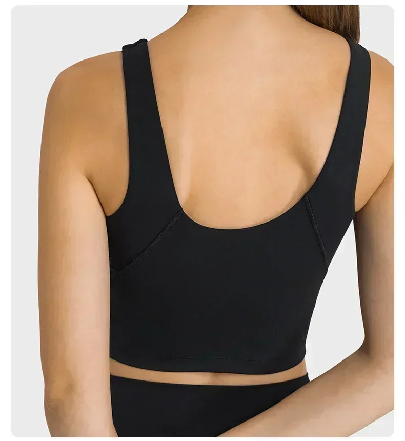 Lemon Women High Elasticity Yoga Vest With Chest Pad Bras Breathable Quick-drying Tank Top Fitness Running Sports Underwear