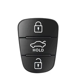 3 - Button Remote Car Key Shell with Rubber Pad - Durable Fob Case Cover - B