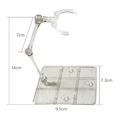 Acrylic Clear Action Figure Display Stand Holder - Adjustable Assembly Base - 2pcs (Transparent)