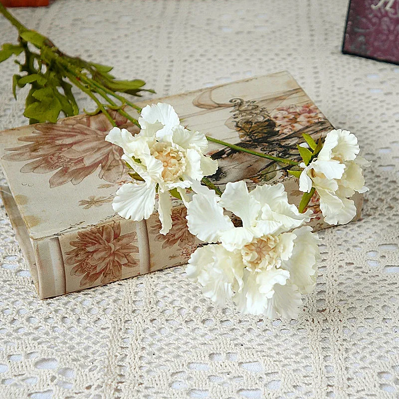 

Artificial Rich Chrysanthemum Flower Branch Silk Melaleuca Large Flower Head Christmas Home Floral Arrangement Decor Photo Props