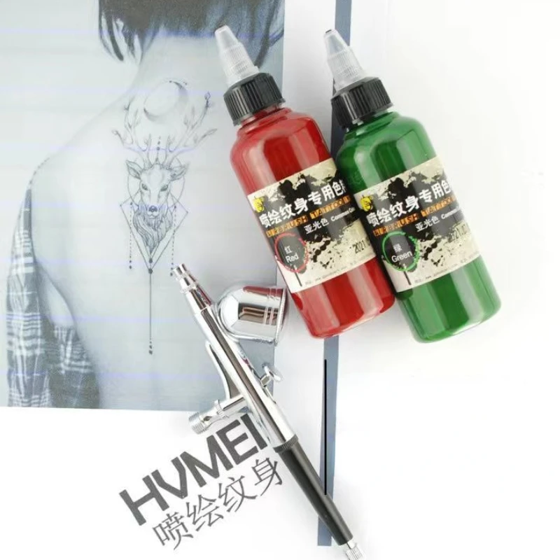 30ML/100ML temporary spray tattoo ink semi permanent makeup airbrush fake tattoo painting pigment for body art beauty supplies tattoo ink tattoo ink pigment