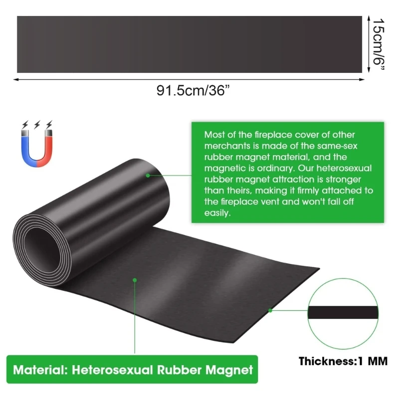 Magnetic-Fireplace-Draft-Stopper-Set-of-2-Fireplace-Draft-Blocker-Block-Cold-Air-from-Vent-Home.jpg Mágneses Kandalló Vázlatos Dugókészlet 2 -Huzat Blokkoló Blokk Hideg Levegő A Szellőző Otthoni Hálószobából - Image 6