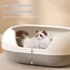 Extra large Big Mac cat litter box anti-splash cat toilet kitten bathtub cat litter box semi-closed capsule upgrade 5