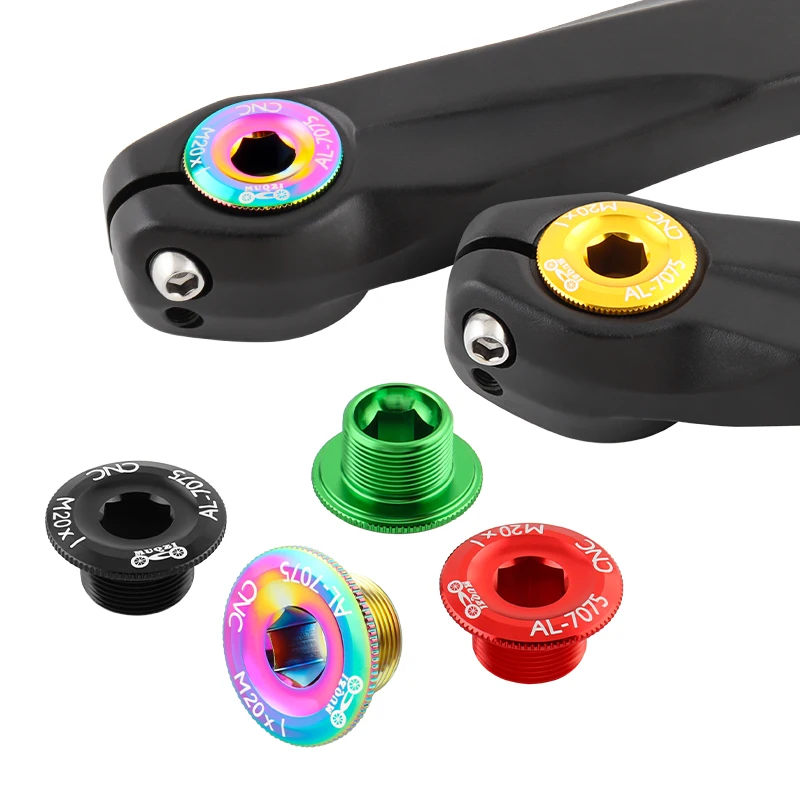 Bike Crank Cover Crank Cover Screw Cap M20 MTB Crankset Aluminum Road Bike Fitting 10 Colors