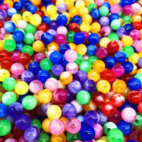 8mm Acrylic Loose Spacer Beads for Jewelry Making Necklaces Earrings Bracelets Handmade DIY