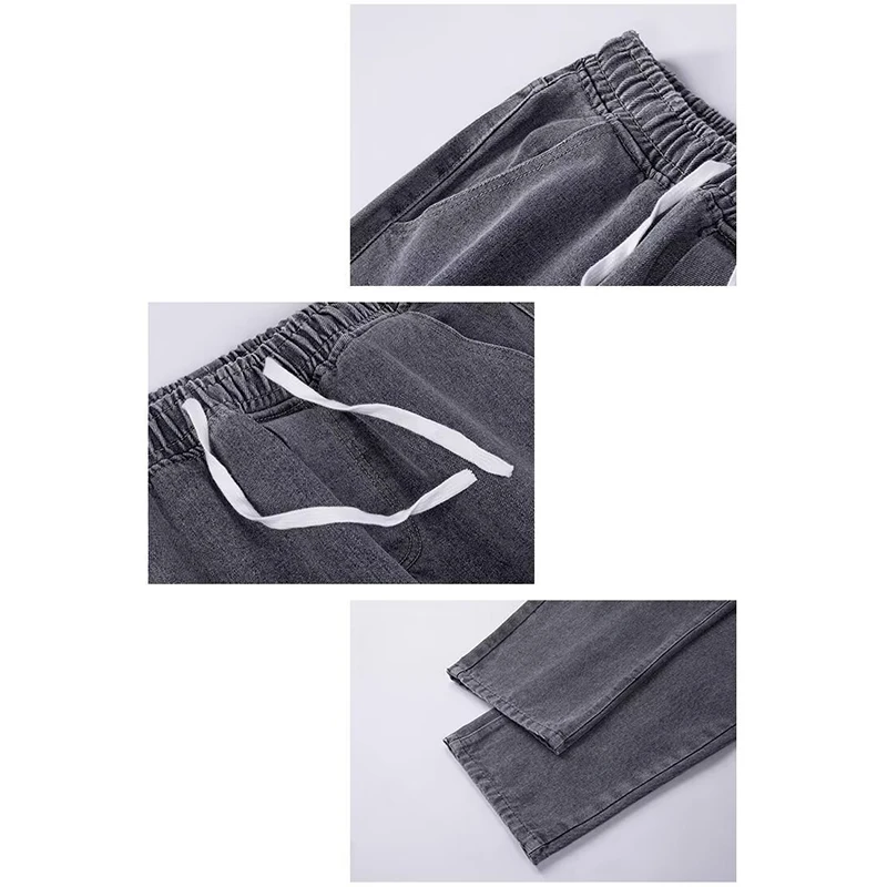 Men Winter Snow Warm Thermal Plush Jeans Male Baggy Thicken Casual Denim Pants Fashion Daily Straight Wide Leg Denim Trousers 6