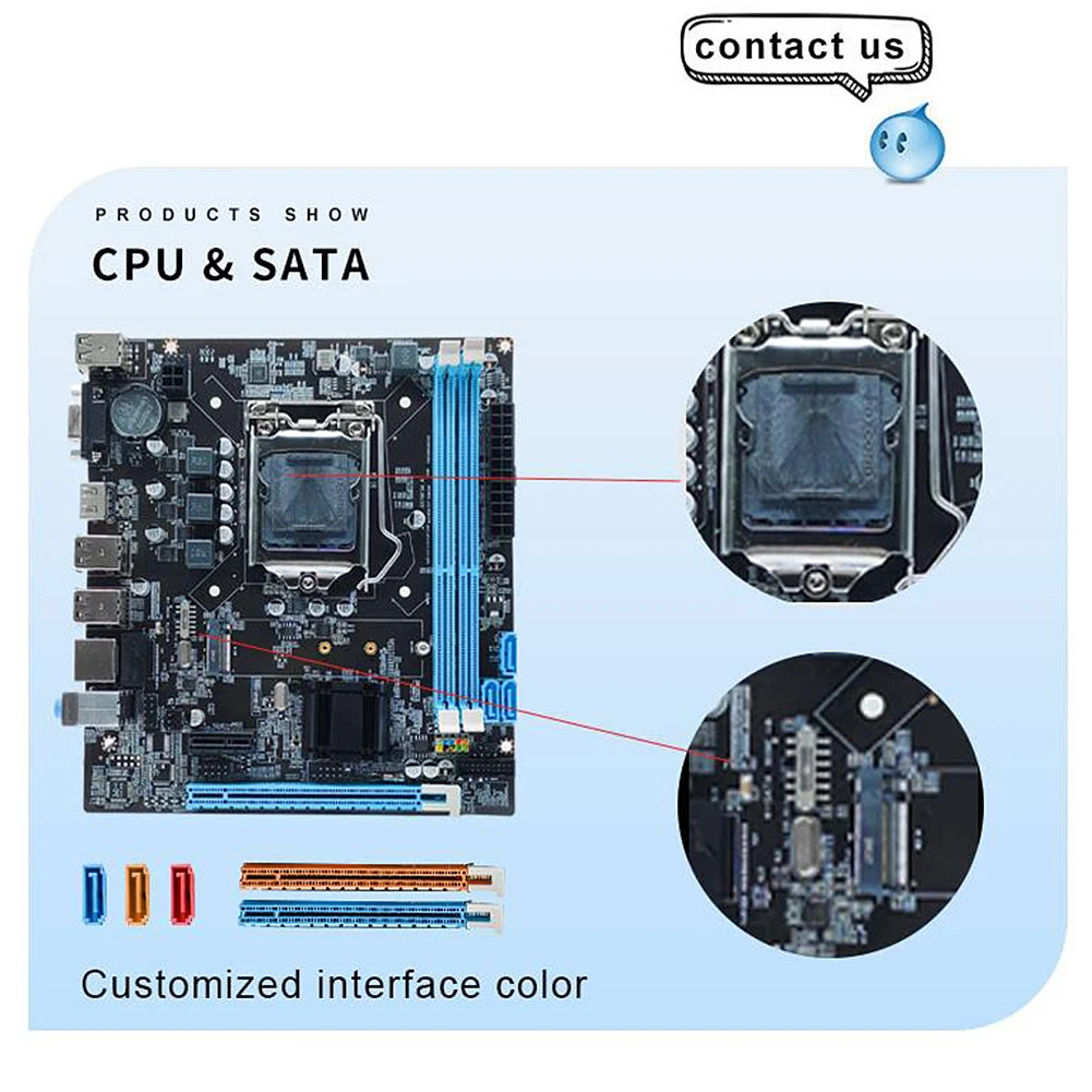 ũ ATX ǻ κ, H61 , LGA1155 , I3, I5, I7 CPU , 2 X DDR3, Realtek 10/100 Mbps LAN º, 16GB
