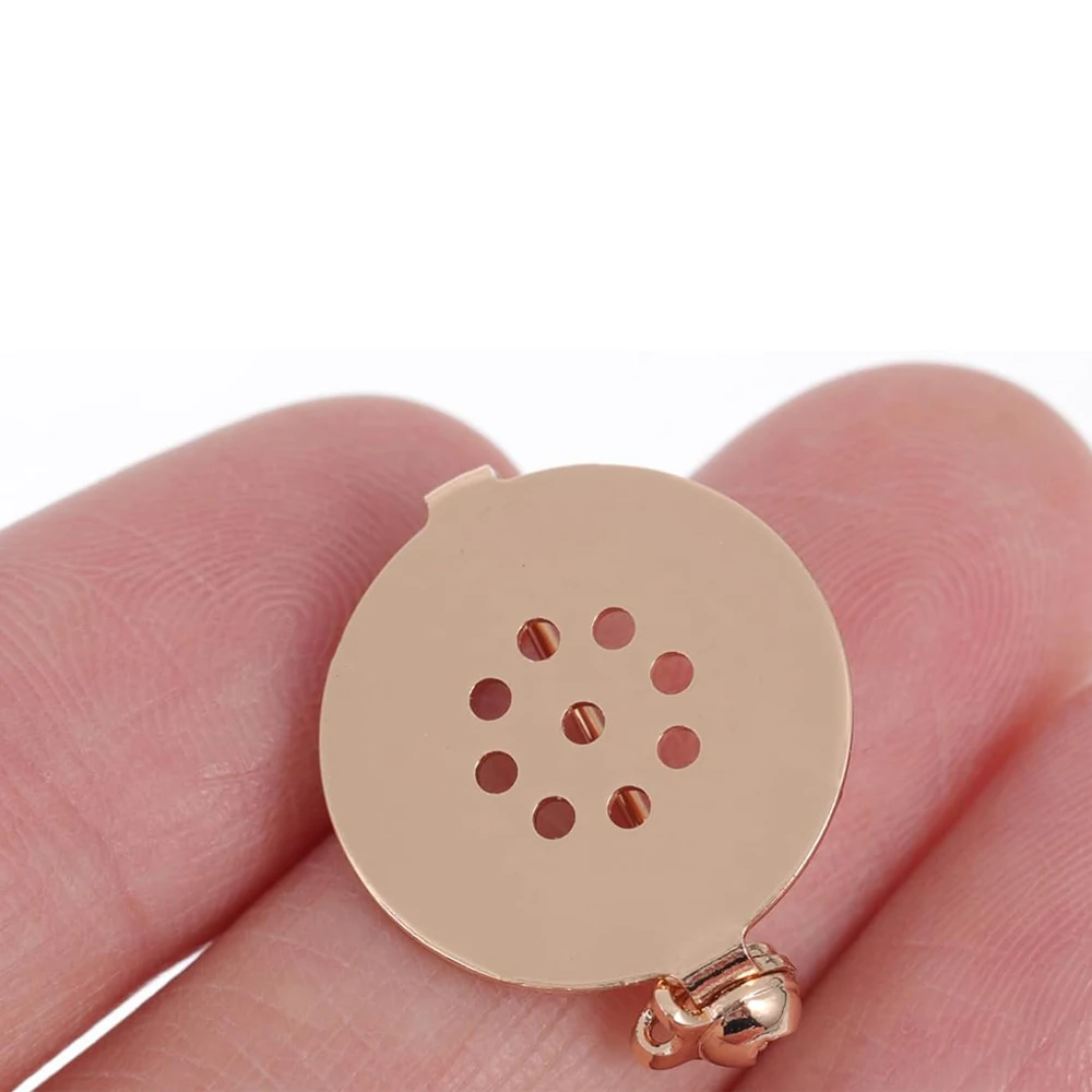 10 Stück 17mm Messing Flache Runde Broschenscheiben-Rohlinge Fassungen für Abzeichen DIY Schmuckherstellung Dekoration Zubehör – Detail 5