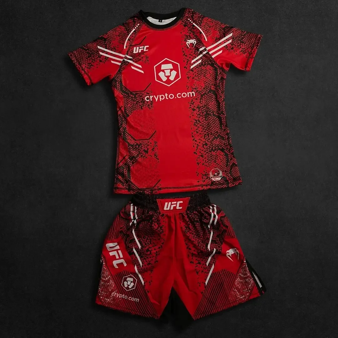 UFC nouvelle Cage octogonale combat nuit hommes et enfants MMA ample respirant séchage rapide boxe entraînement ensemble de sport