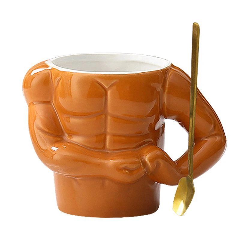 Muscular Man Shape Funny Mug Creativity Funny Ceramics Drinking Drinkware Juice Glassware Gifts Water Valentine Boyfriend Cups
