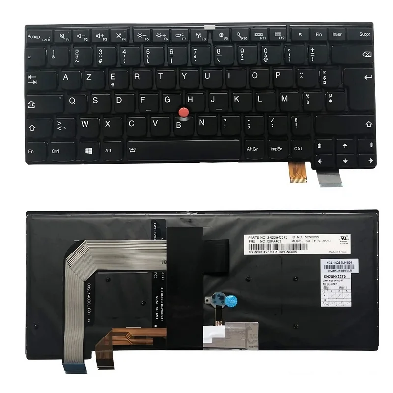 

Новая французская Azerty Клавиатура для ноутбука Lenovo Thinkpad T460S T460P T470S T470P с подсветкой
