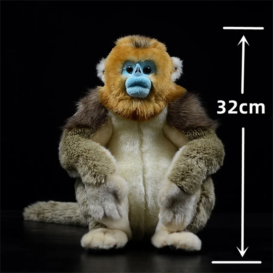 Golden Monkey High Fidelity Anime Cute Plushie Snub-nosed Monkey Plush Toys Lifelike Animals Simulation Stuffed Doll Kawai Gifts 2