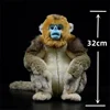 Golden Monkey High Fidelity Anime Cute Plushie Snub-nosed Monkey Plush Toys Lifelike Animals Simulation Stuffed Doll Kawai Gifts 2