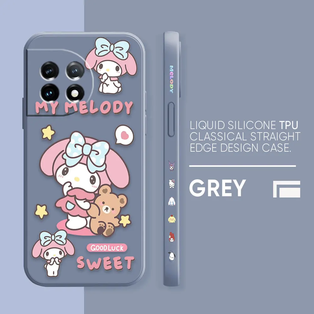 thumbnail image 1 of Case For Oneplus 5 6 9 9R 8 8T 7 7T A3 2 2V NORD 3 2 Lite Pro Simple Liquid Silicone Case Cartoon My Melody, 1 of 5