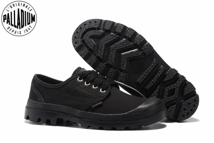

PALLADIUM Pampa Oxford All Black Flats Super Light Sneakers Men Casual Shoes Men Zapatos De Hombre Size Eur 39-45