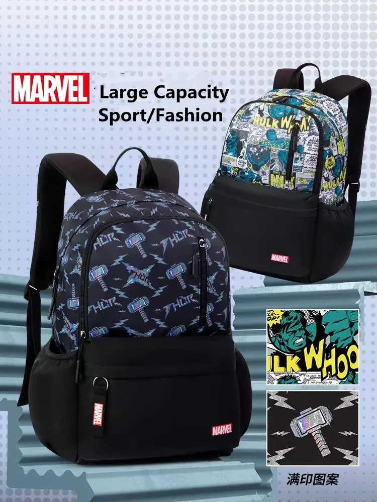 Disney New School Bags For Boys Primary Middle Student Shoulder Orthopedic Backpack Spider Man Grade 2-6 Large Capacity Mochila