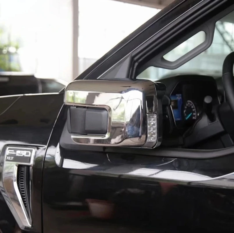 

For Ford F150 F-150 Raptor 2021 2022 2023 Accessories LHD Side Door Rearview Turning Mirror Cover Frame Decoration Cover Trim