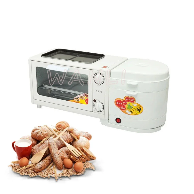 Four-in-one Breakfast Machine Multi-function Steamed Egg Cooker Toaster Oven Kitchen Baking Appliances 4