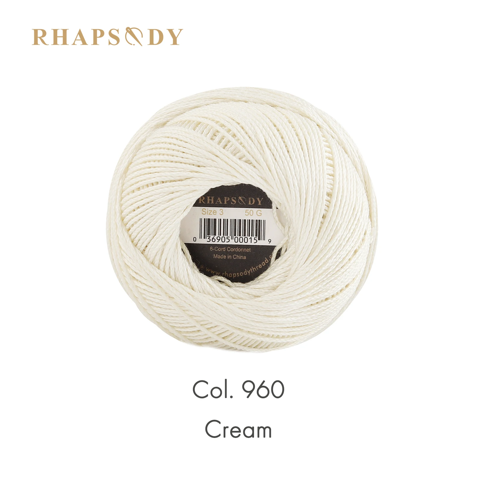 Rhapsody Pearl Cotton Size 3 Egyptian Cotton Crochet Thread Variegated DIY Tatting Knitting Singed Double Mercerized 50G 120Yds