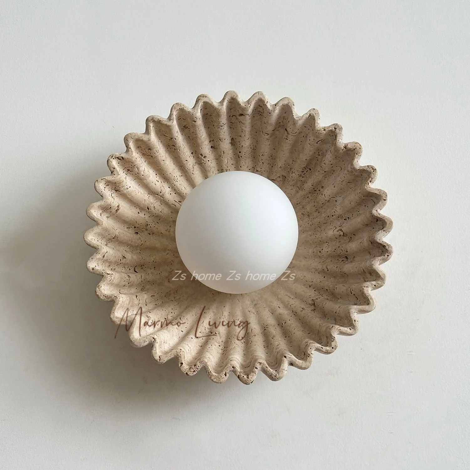 Luxury Wabi Sabi Stone Wall Lamp 5