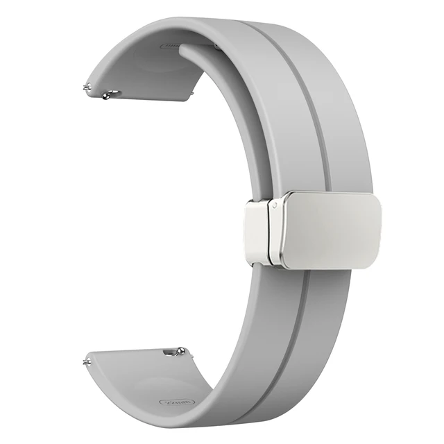 Magnetic Buckle Silicone Sport Strap, 20mm & 22mm
