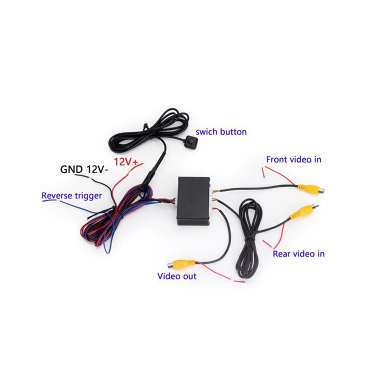 

Channel Converter Front and Rear View Reversing System Car Parking Camera Video Two-Way Control Box with Manual Switch