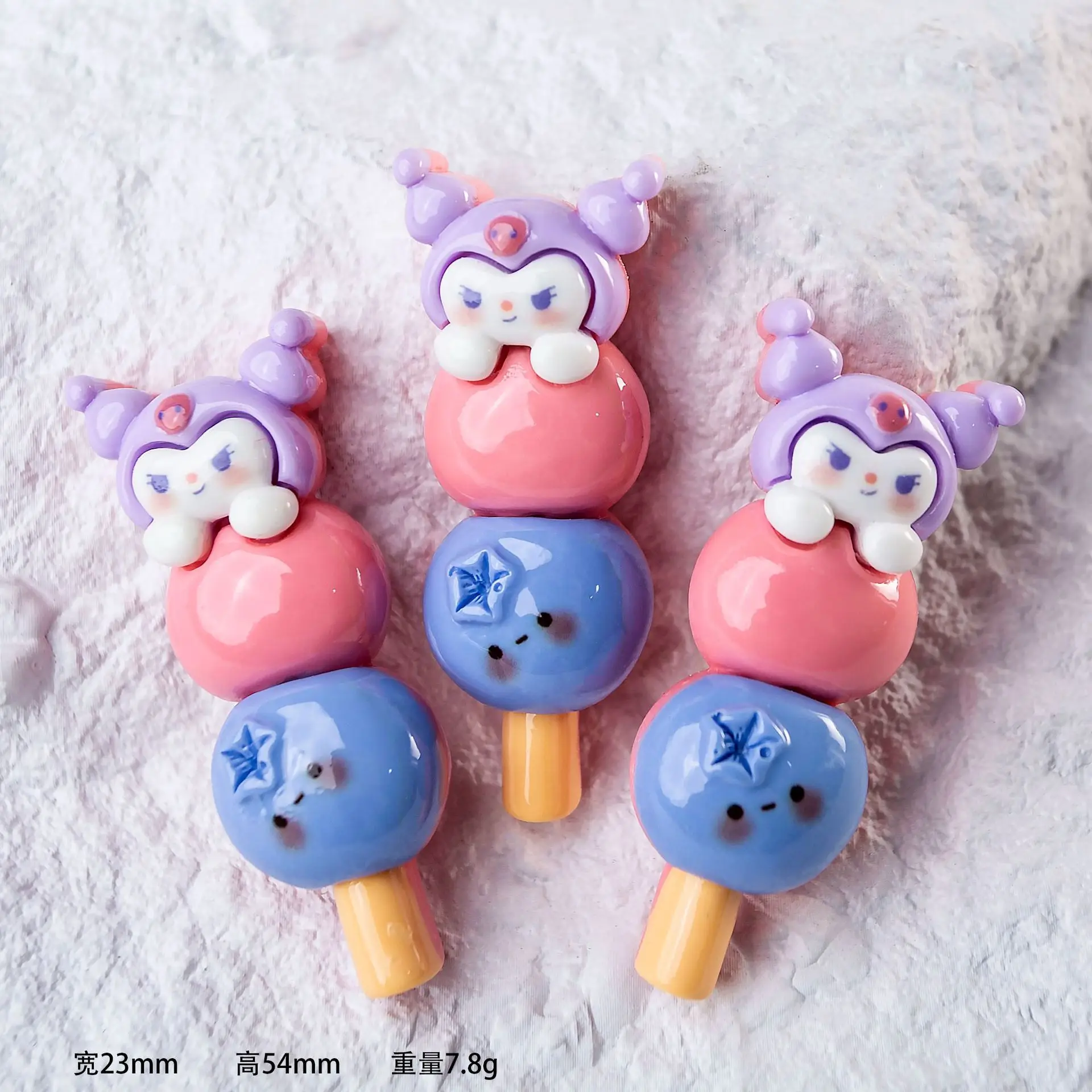 2pcs sanrio 수지 플랫 백 카보 숑 쥬얼리 만들기 diy scrapbooking embellishments 수지 점액 매력 공예 용품