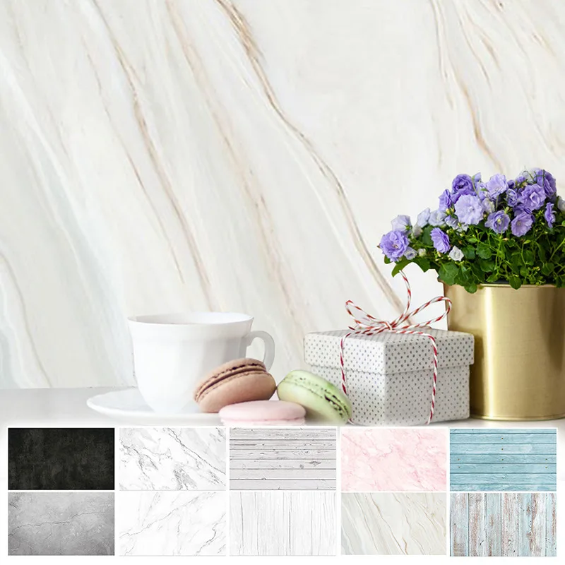 Marble Photography Backdrops 57*87CM 2 Sided Wood Grain Photo Background Wallpaper Studio Waterproof Products Photographic Props photo backdrop,photo wallpaper