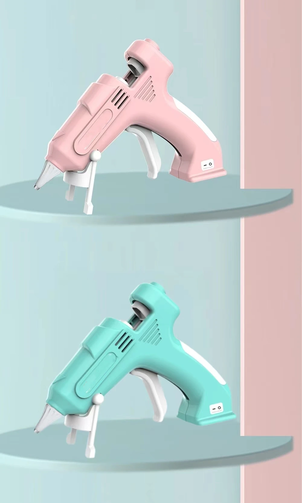 Cordless Hot Melt Glue Gun Child Hand Crafts Home DIY Repair Use 7mm Glue Stick Wireless Glue Gun 2
