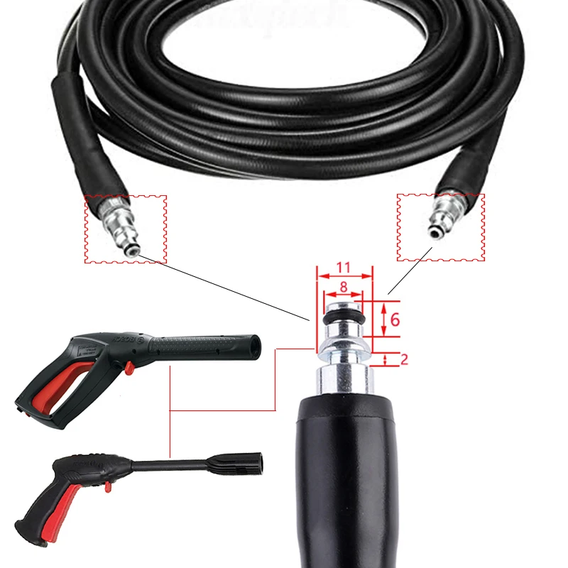 High Pressure Washer Gun High Pressure Hose Lance With Jet Turbo Sprayer Wand For Bosch Blue Black Decker Makita Gun for Foam 3
