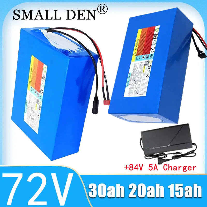 

New 72V 30AH 20AH 15AH Lithium Battery Pack 84V Electric Bicycle Scooter Tricycle Motorcycle BMS 3000W High Power Battery Pack