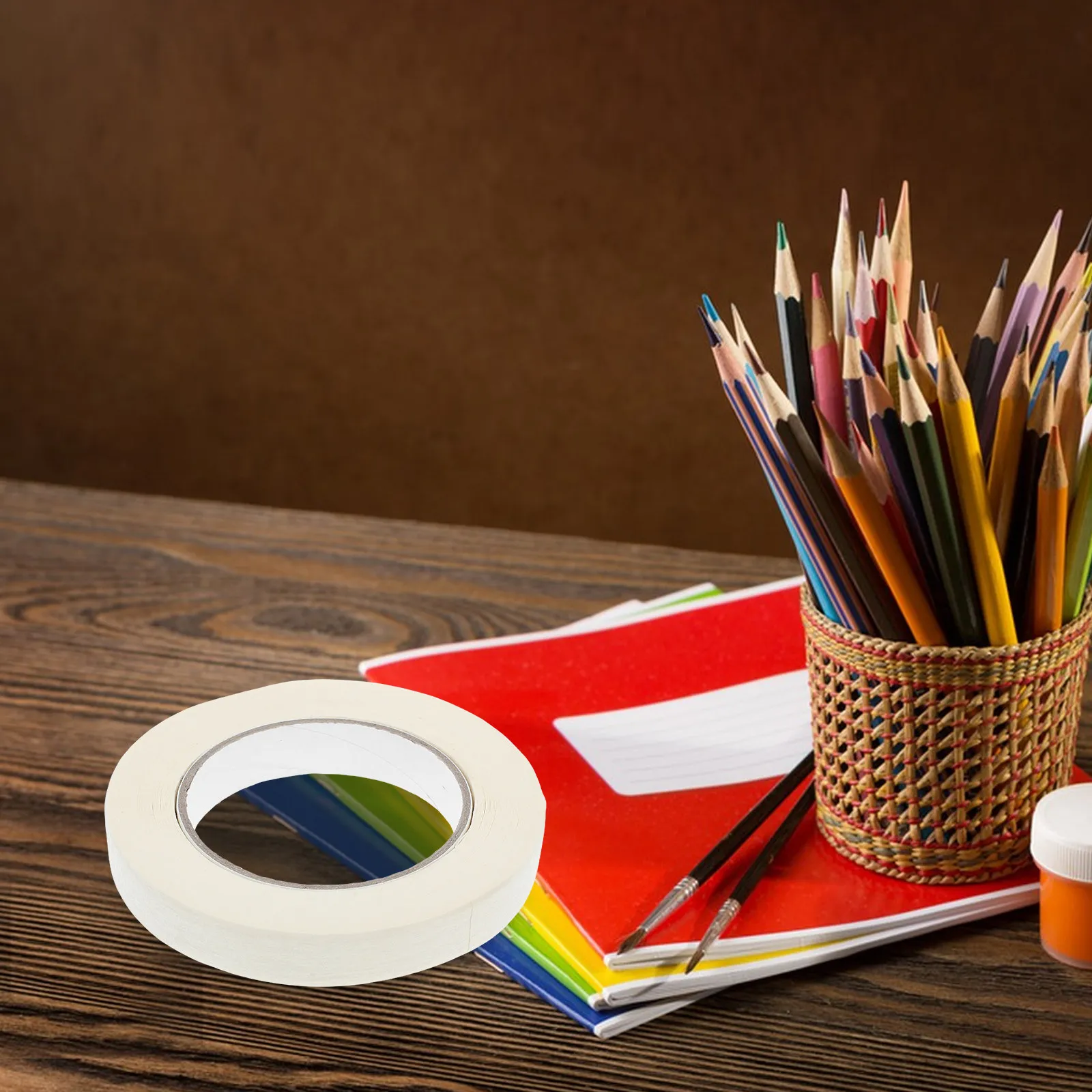 DIY 아트 페인팅을 위한 1롤 컬러 마스킹 테이프, 쓰기 가능한 얇은 테이프, 학교 및 가정 프로젝트용 대량 공예 용품