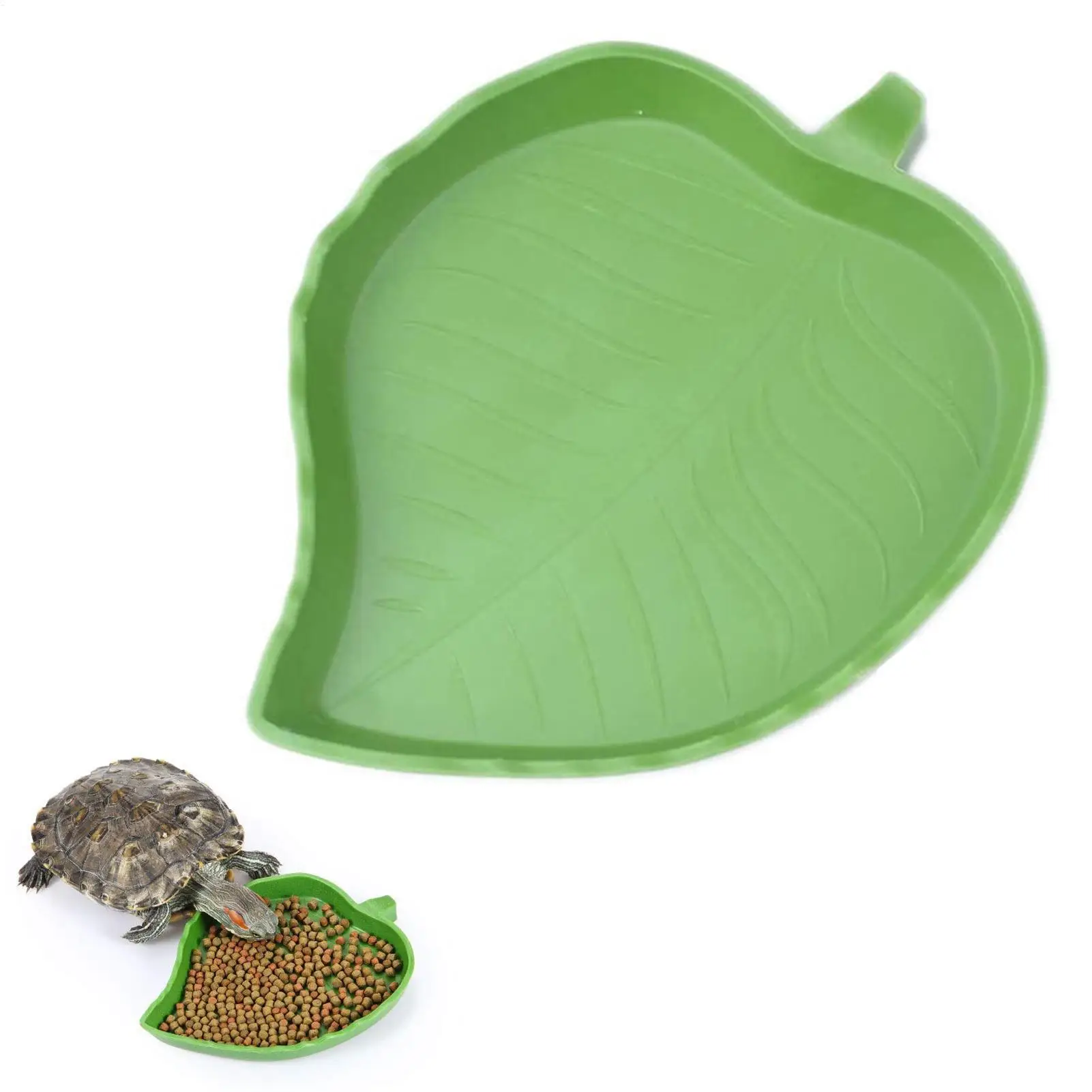 Ciotola a forma di foglia per cibo e acqua per rettili, tartarughe, lucertole, criceti, serpenti, gechi e piccoli animali domestici - Accessori per animali - immagine 4