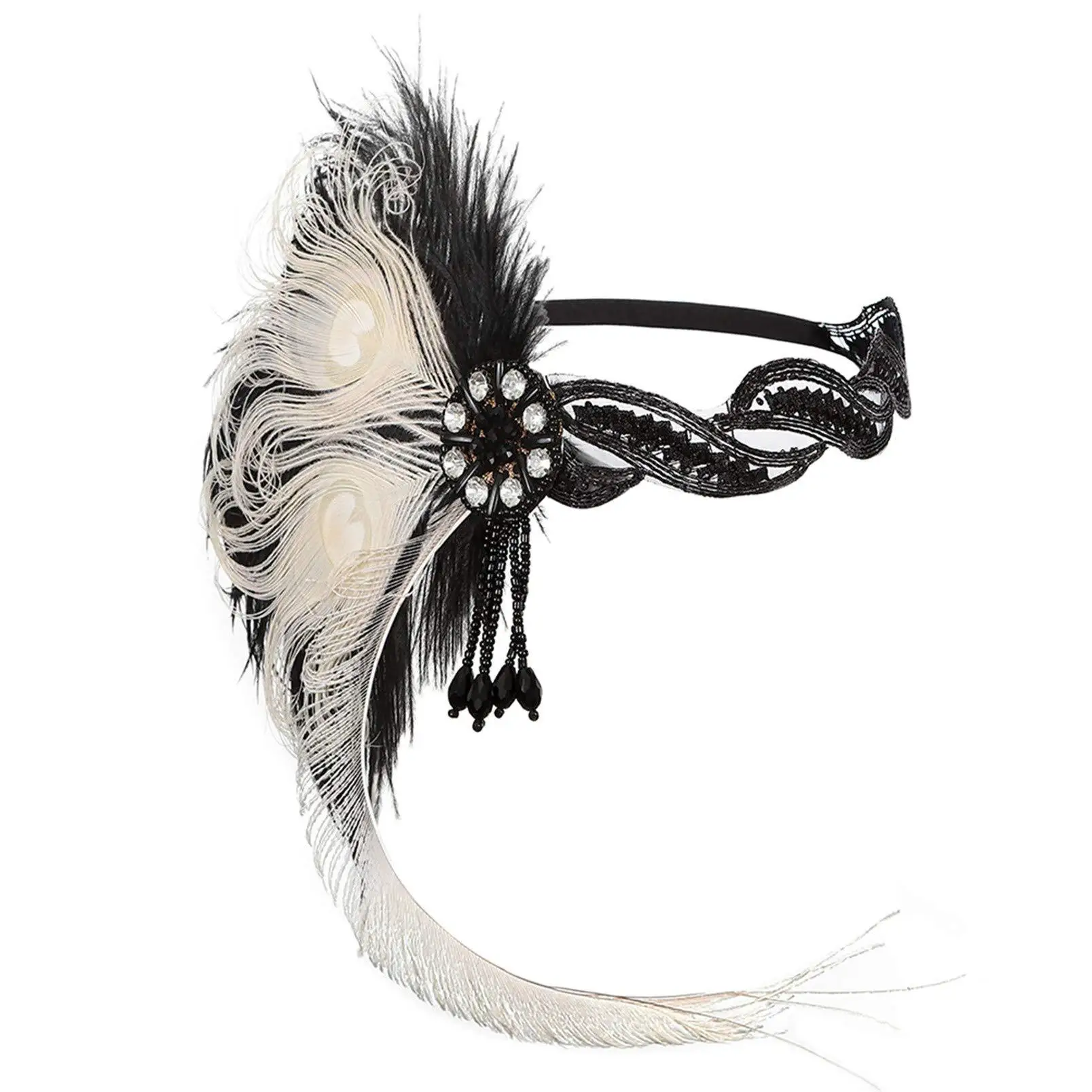 

1920s Hair Band Gatsby Prom Party Performance Annual Meeting Halloween Feather Hairwear Bride Wedding Dress Accessories