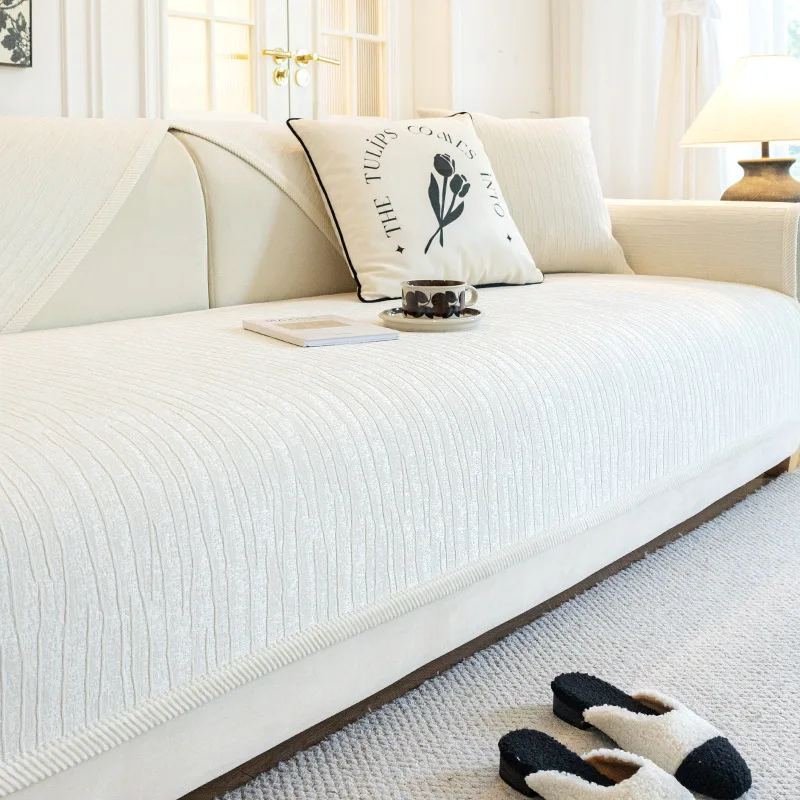 Sofa Cushion All Seasons Universal 2024 New Entry Luxury Non-Slip High-Level Leather Sofa Cover Cover Cloth 6