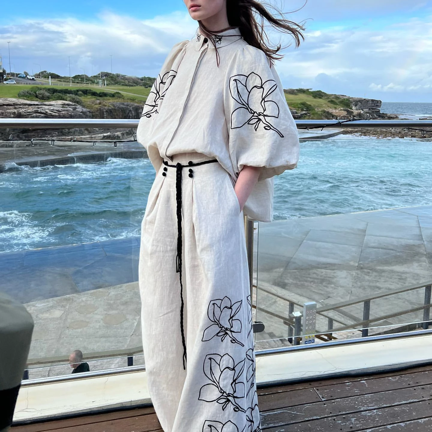 ENSEMBLE DE VETEMENTS En Lin Femme Été Tailleurs Pantalons Costume Chic Et Elegant Deux Pièces