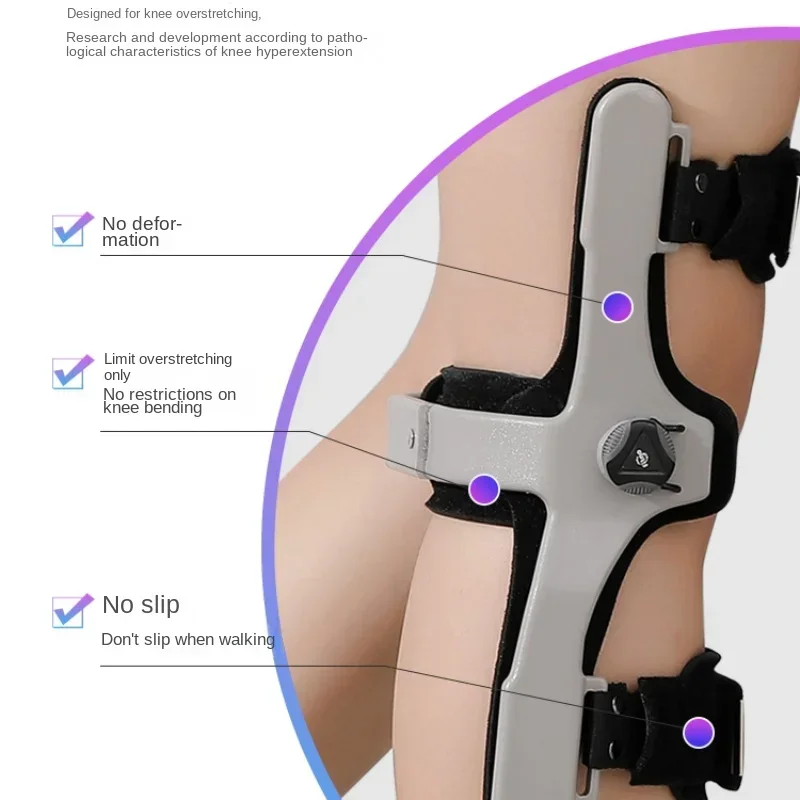 

extension orthodontic device, knee over extension and reverse bending knee rehabilitation training equipment support