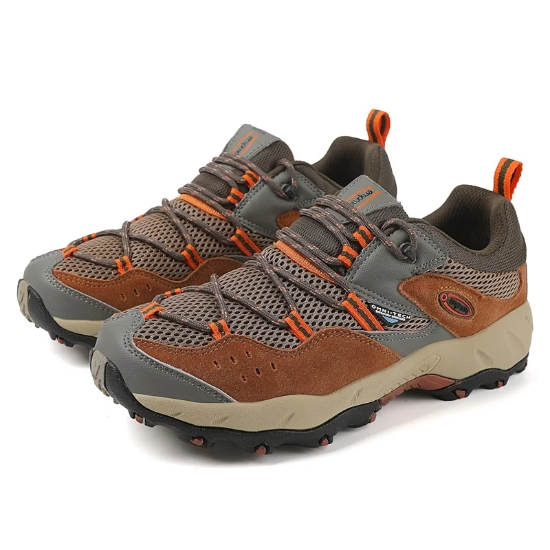 Outdoor men's spring and summer genuine leather waterproof, anti slip, wear-resistant hiking mountain sports shoes 3168 with 20_voghion.com