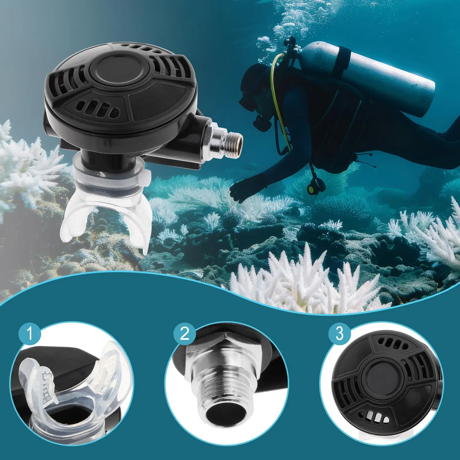 Scuba Diving Regulator Replacement Accessory Spare Clear Silicone Mouthpiece
