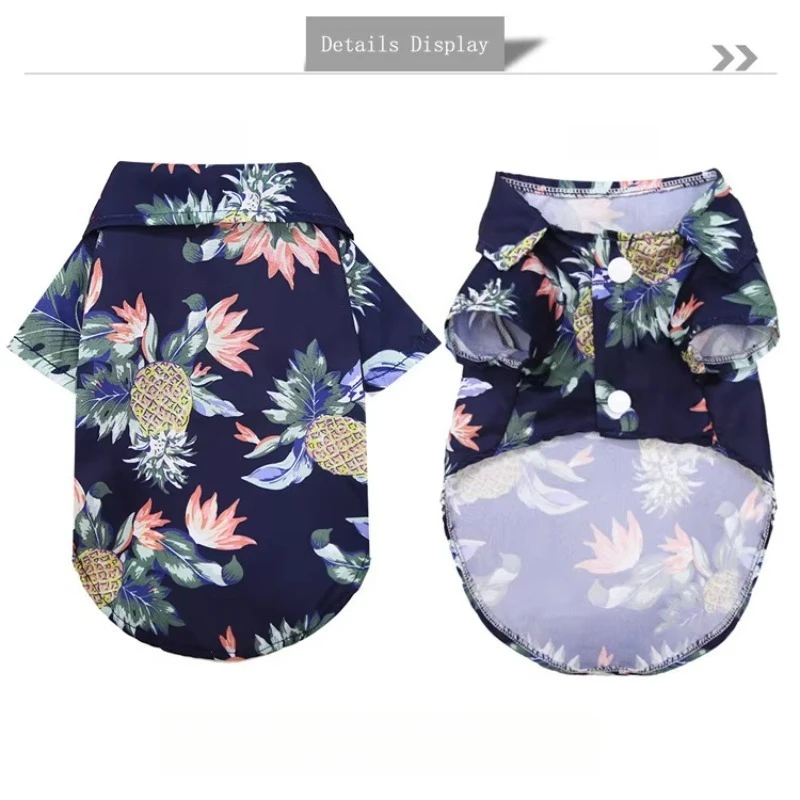 Pet Dog Shirt Hawaiian Beach Style Dog T-Shirts For Small Dogs