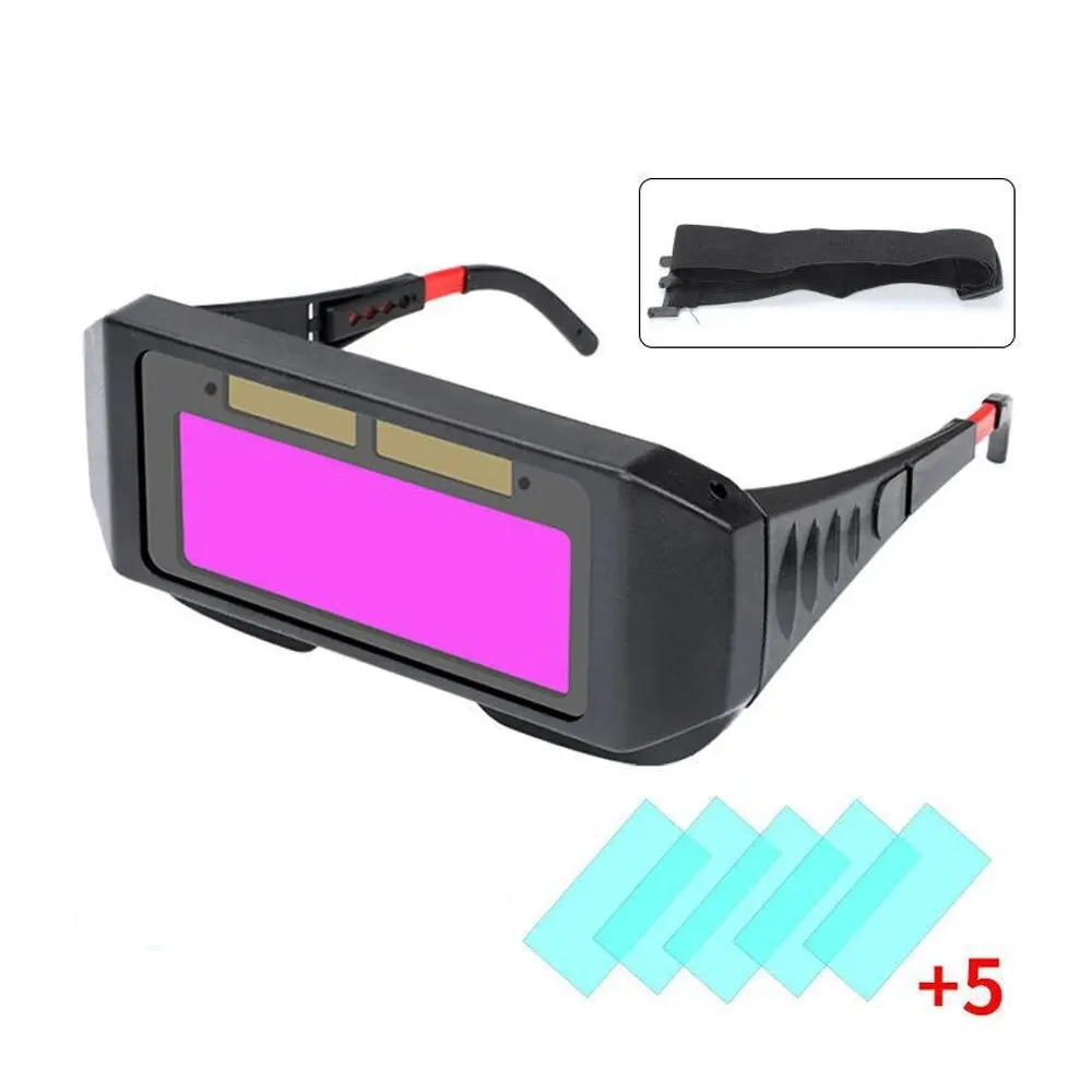 Welding Goggles Automatic Solar Automatic Darkening Safety Glasses with 2 Sensors Welding Goggles Welder Glasses Protective Tool welding glasses