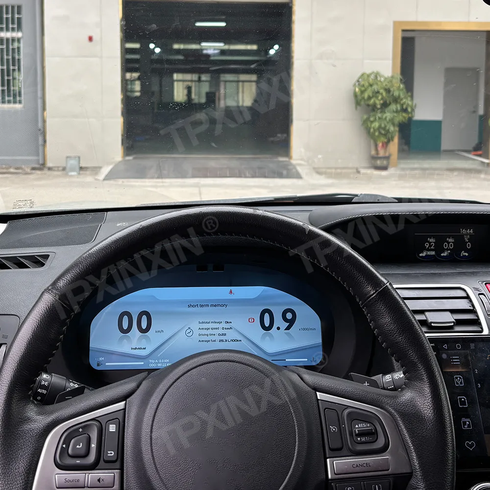 Radio para Auto con Pantalla LCD Digital de 12.3 Pulgadas, Carplay para Subaru Forester 2013-2018, Velocímetro, Panel de Instrumentos, Pantalla Inteligente 3