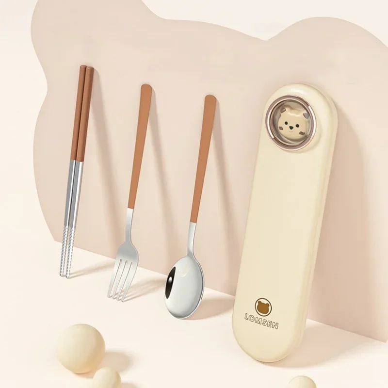 Stainless Steel Portable Tableware Set for Outdoor Travel