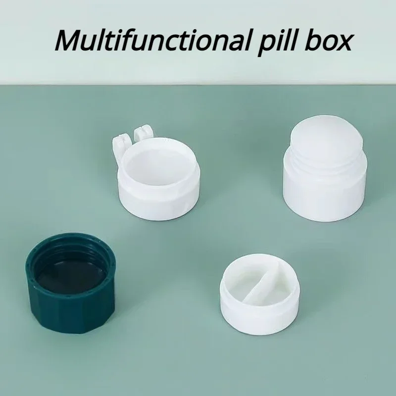 Portable Multifunction four in one Powder Tablet Grinder Pill Cutter Medicine cutting and grinding machine Pill Box