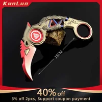 15CM Apex Raptor Karambit Knife Metal Model Game Peripherals Training Outdoor Knives Toy Safety Ornaments New Year Gifts Boy 1