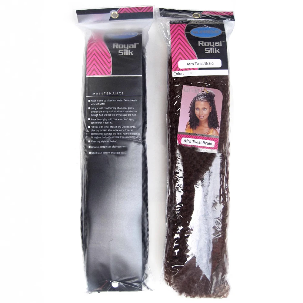 Twist Braiding Hair Synthetic Marley Braid Hairs 18'' Crochet Braids Marley Twist Braiding Hairs Afro Kinky Curly Hair Extension 3