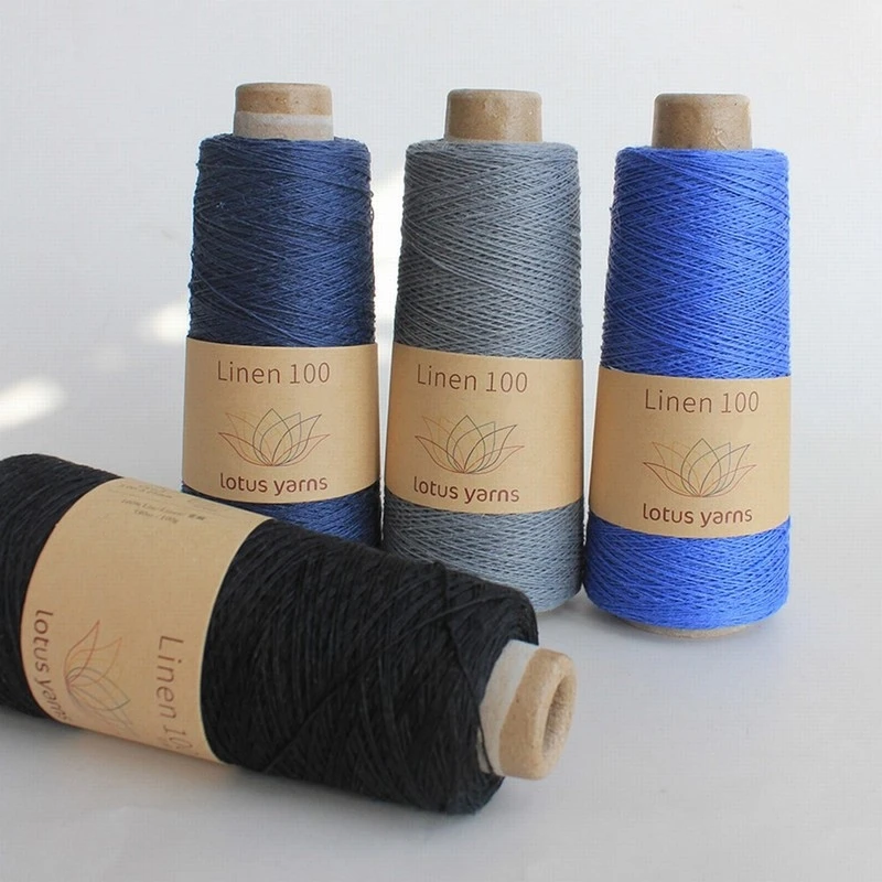 1 Cone 100g 100% Natural Linen Lace Weight Hand Knitting Crochet Yarn for Summer Shawl Vest Garments, Breathable and Cool 5