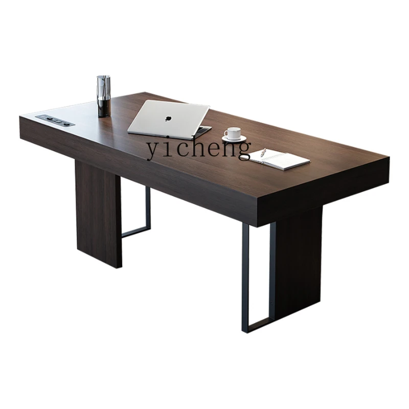 

XC Modern Minimalist Living Room Large Study Home Solid Wood Boss Office Computer Desk Double