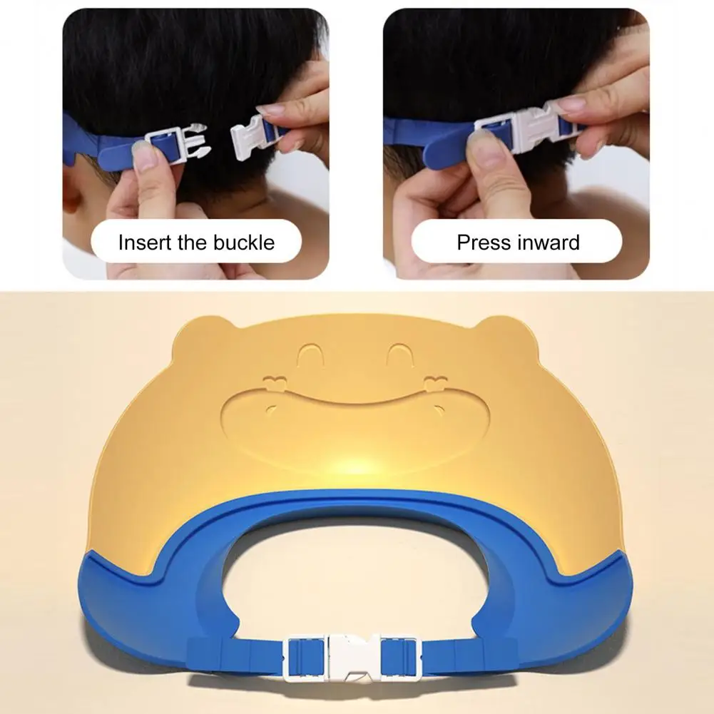 Baby Shampoo Hat Widen Adjustable Comfortable Waterproof Silicone Ear Children's Shampoo Hat Baby Products